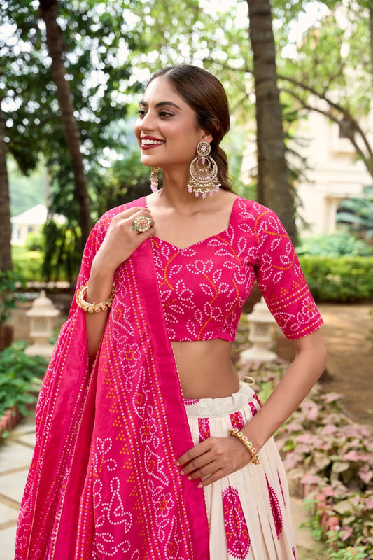 Expertly crafted with exquisite Silk Tussar Lehenga Choli