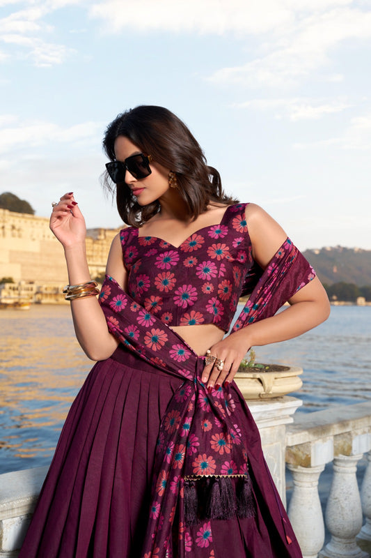 Charming Floral Printed Lehenga Choli for this Wedding Season